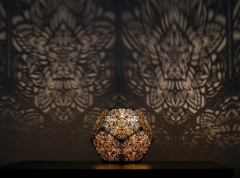 Dillon Forte Dodecahedron Table Light - Gold