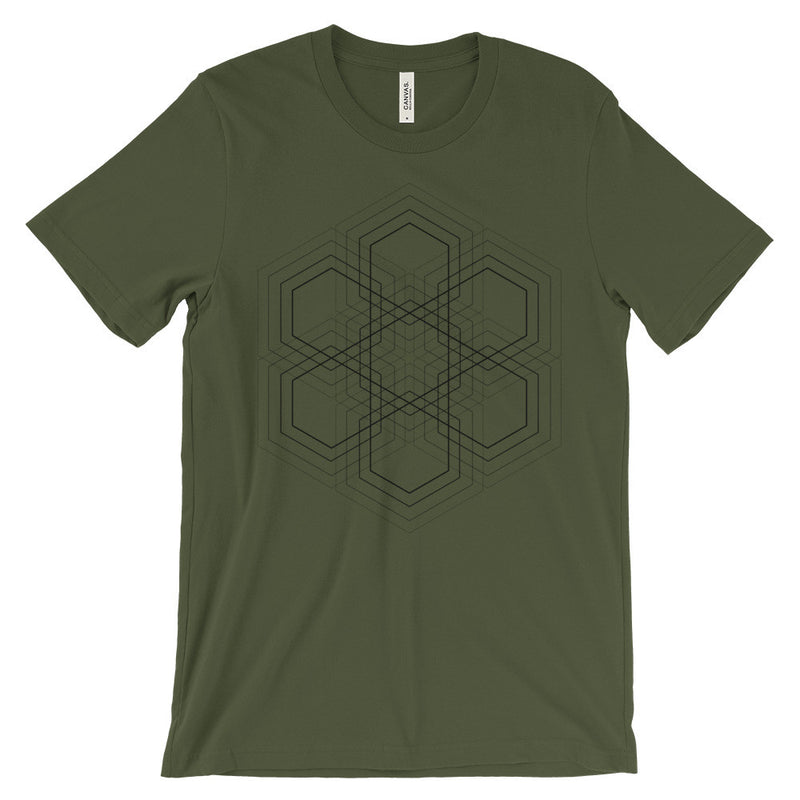 Hexagon Grid T-Shirt - Black Print