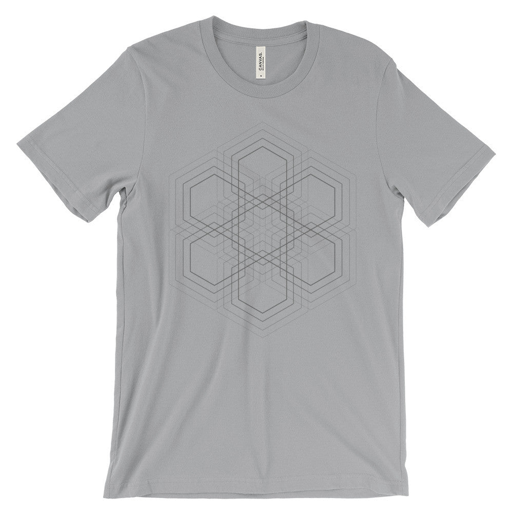 Hexagon Grid T-Shirt - Grey Print – COZO